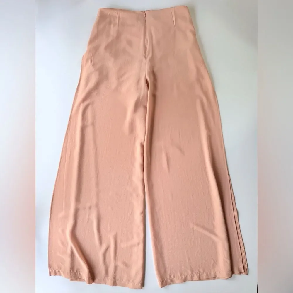 Noreen Phillips Couturiere Split Leg Beachy Wide Leg Pants w/ Lace Liner S - Picture 5 of 9